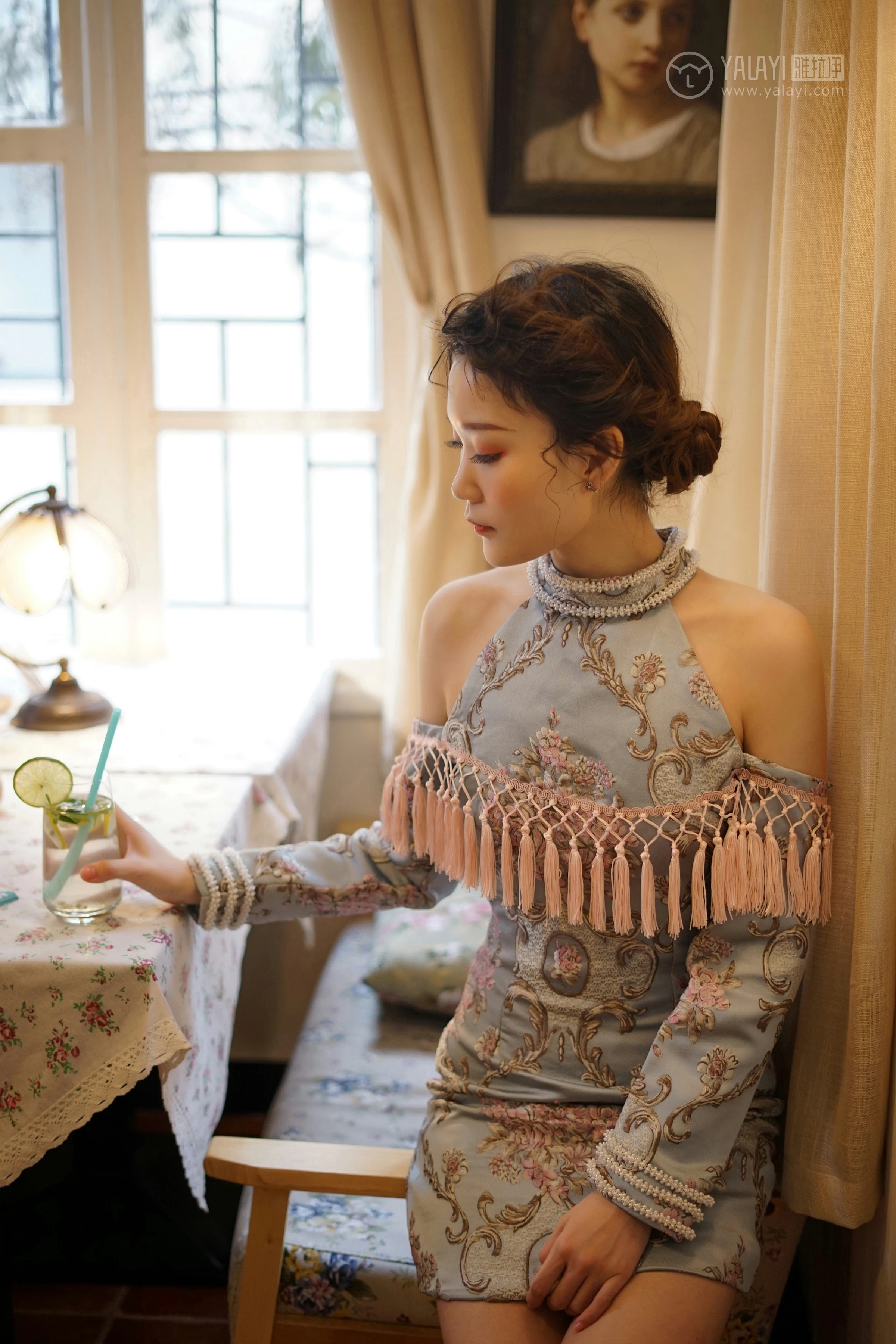 [YALAYI雅拉伊]NO.155 等2 奥莉 吊脖连衣裙 优雅端庄私房写真集第7张