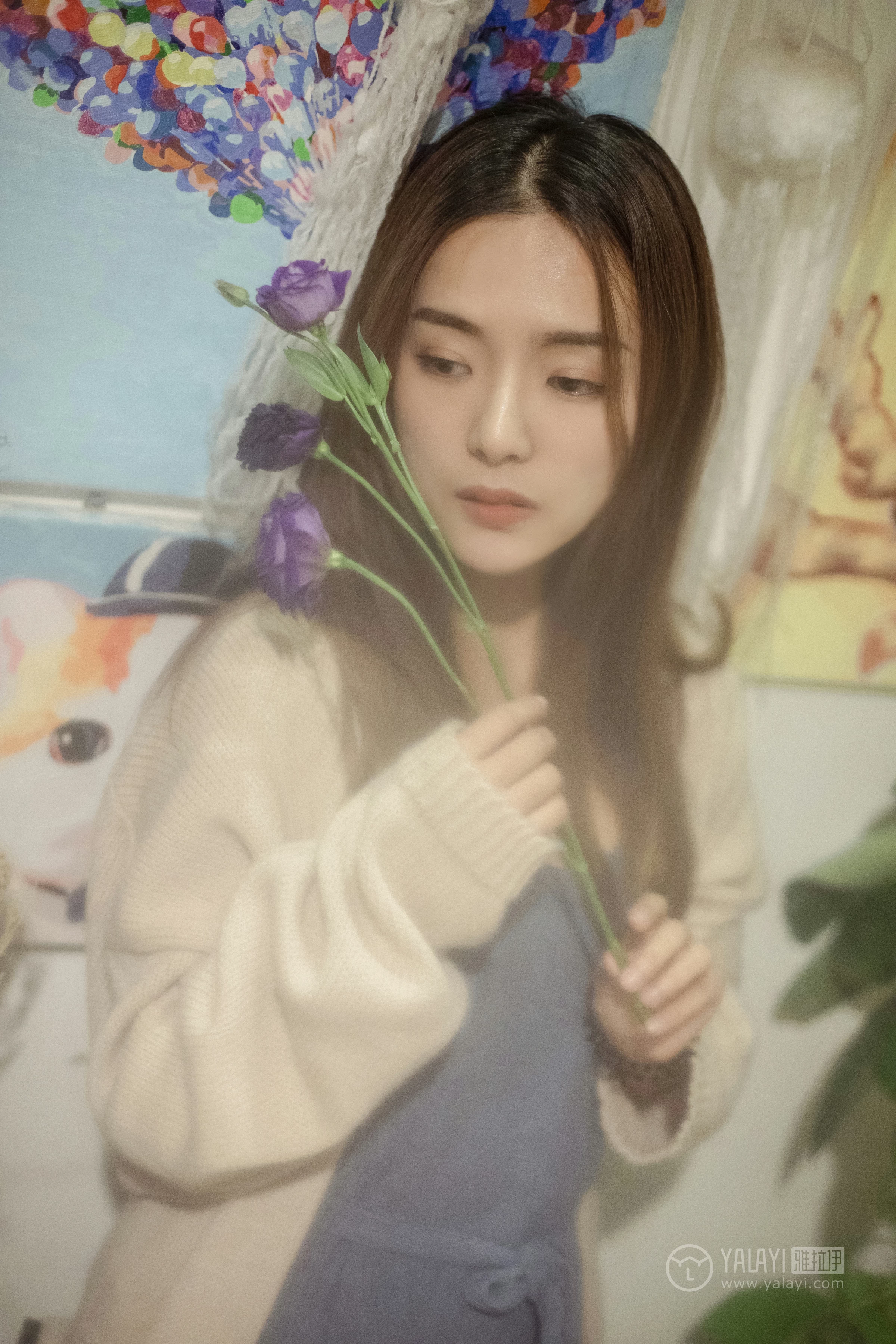 [YALAYI雅拉伊]No.175 不如和我虚度时光 白日梦 米色外套加灰色吊带连衣裙性感私房写真集第14张