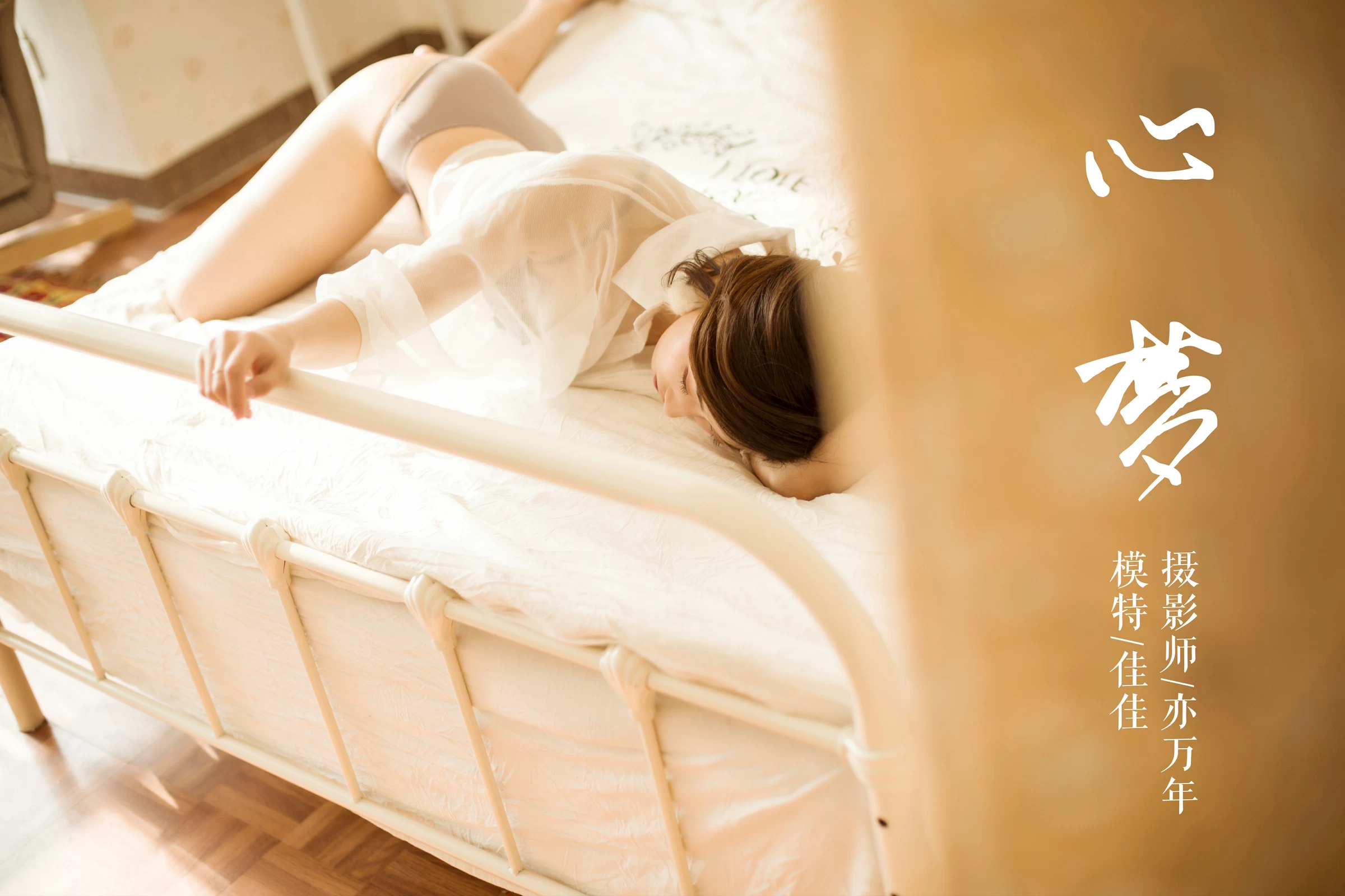 [YALAYI雅拉伊]No.176 心梦 佳佳 白色透视睡衣加蕾丝内衣性感私房写真集第1张