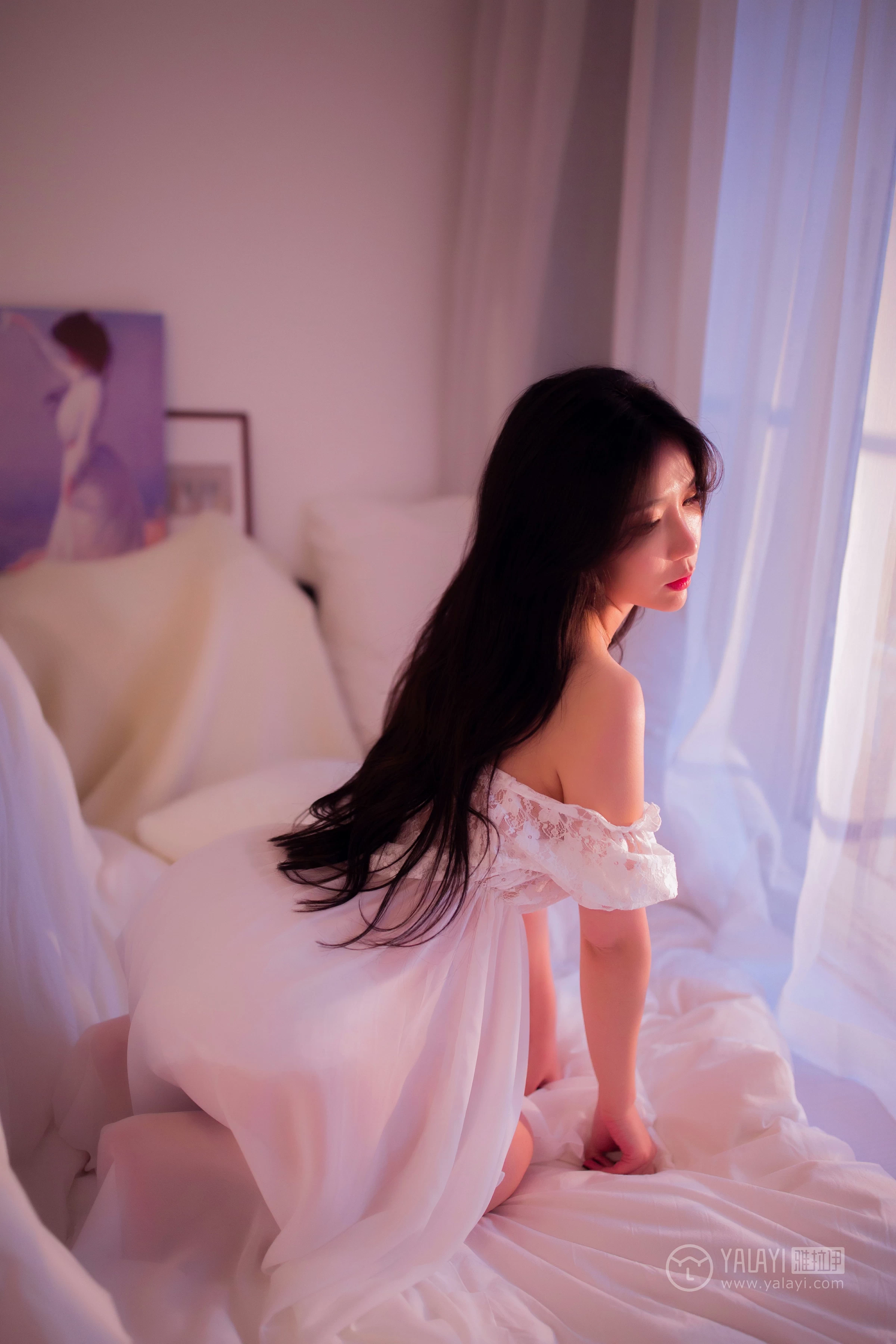 [YALAYI雅拉伊]No.182 温柔香 雪梨姬 白色透视情趣内衣裙性感私房写真集第19张