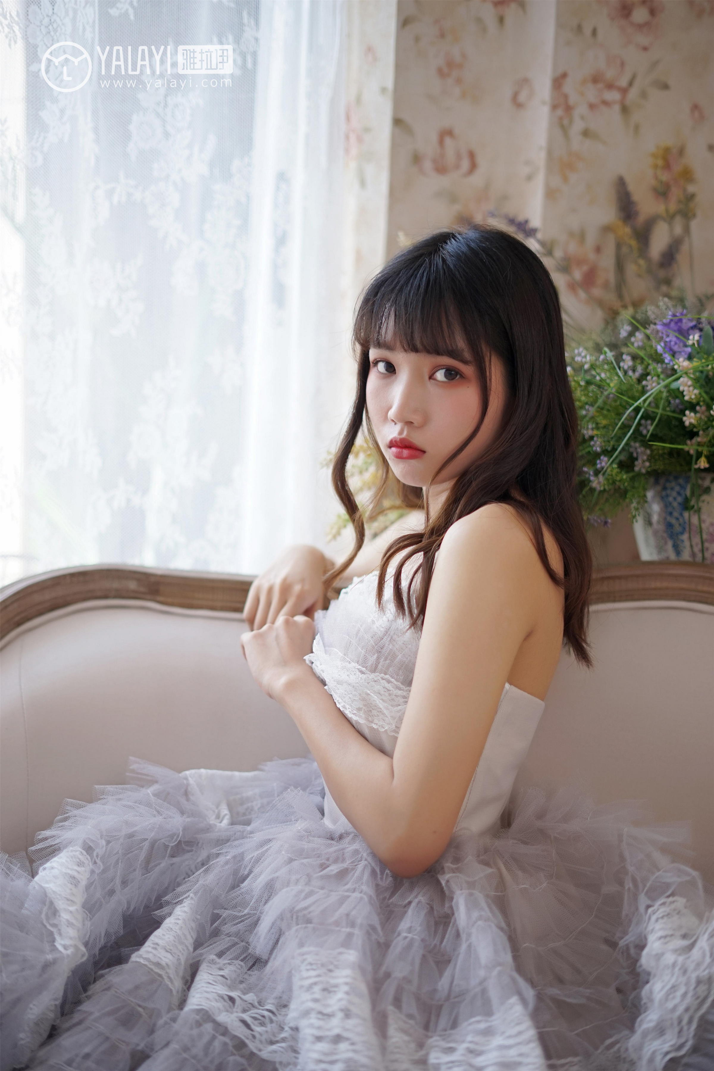 [YALAYI雅拉伊]NO.003 小公主的薄纱裙 公主小兔子 白色透视抹胸连衣裙性感私房写真集第2张