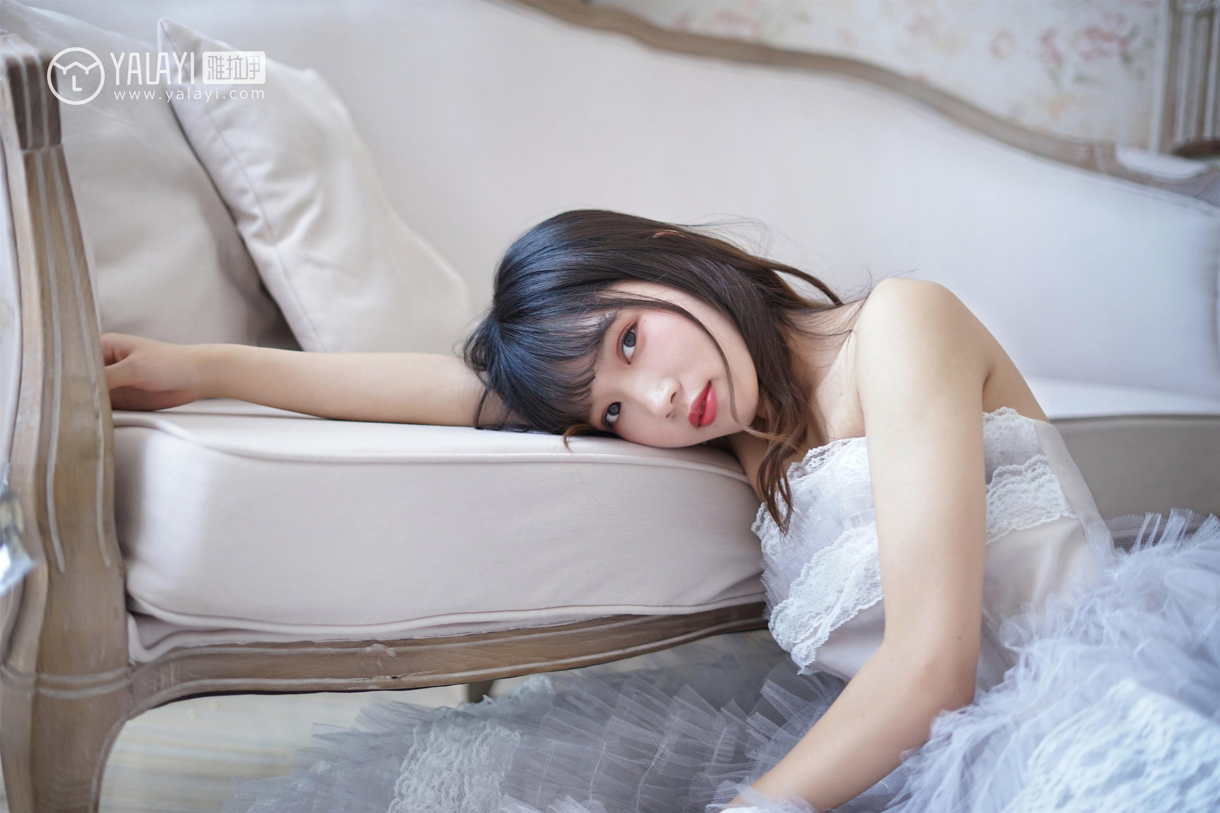 [YALAYI雅拉伊]NO.003 小公主的薄纱裙 公主小兔子 白色透视抹胸连衣裙性感私房写真集第11张
