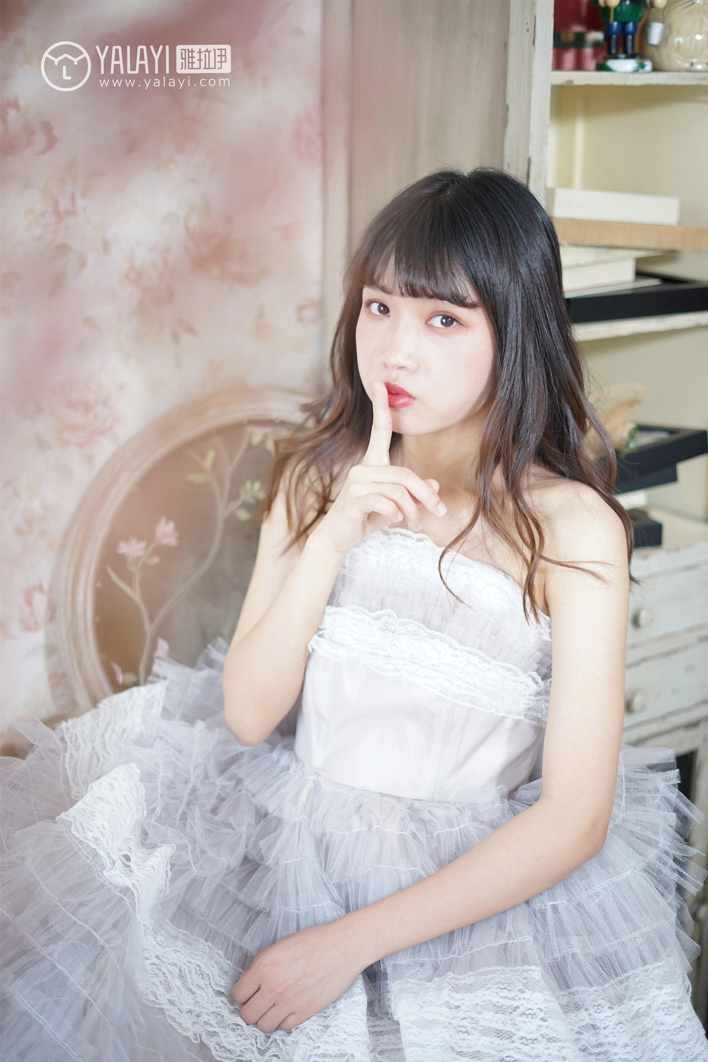 [YALAYI雅拉伊]NO.003 小公主的薄纱裙 公主小兔子 白色透视抹胸连衣裙性感私房写真集第12张