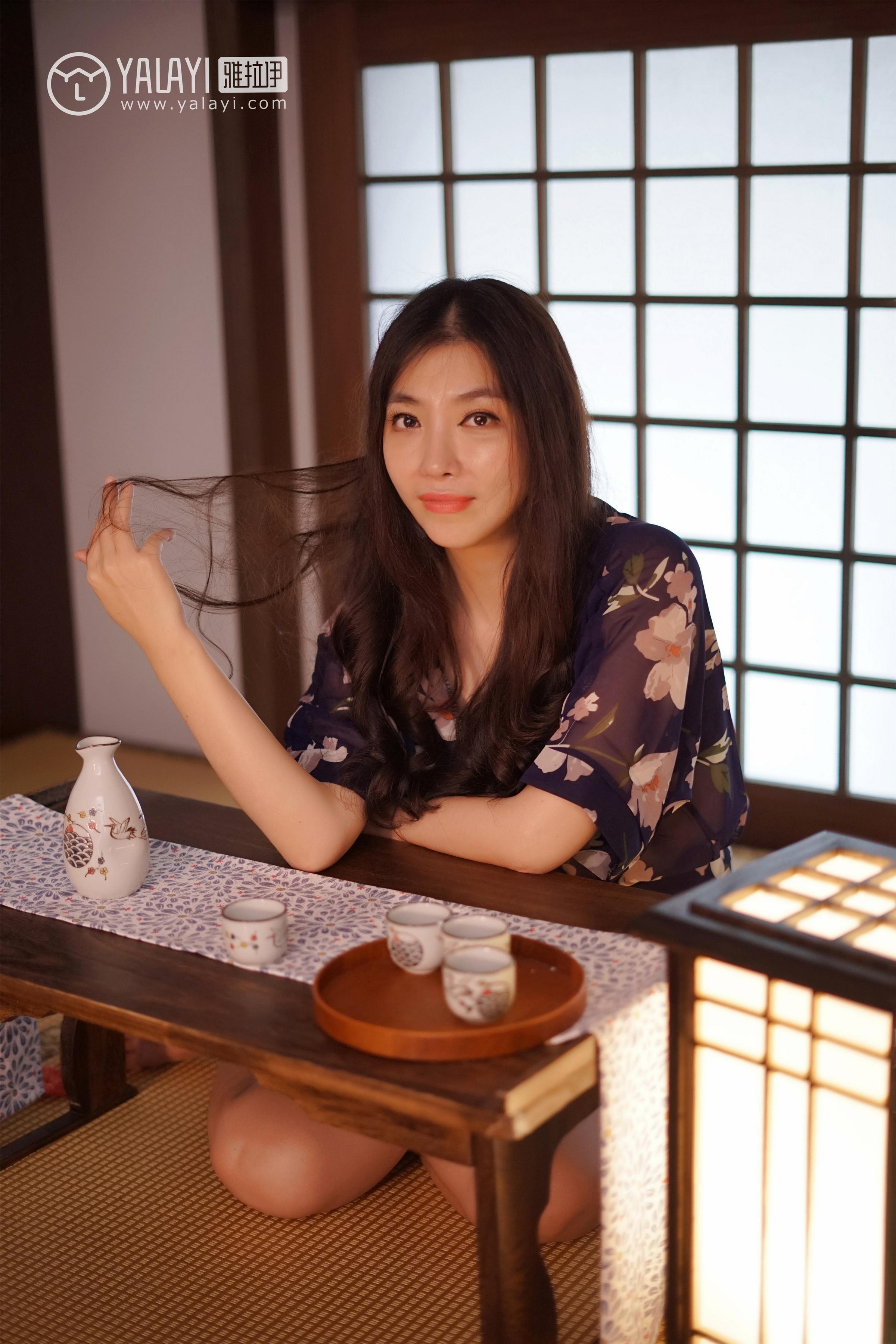[YALAYI雅拉伊]NO.016 和服之韵 沈紫云 黑色透视和服性感私房写真集第12张