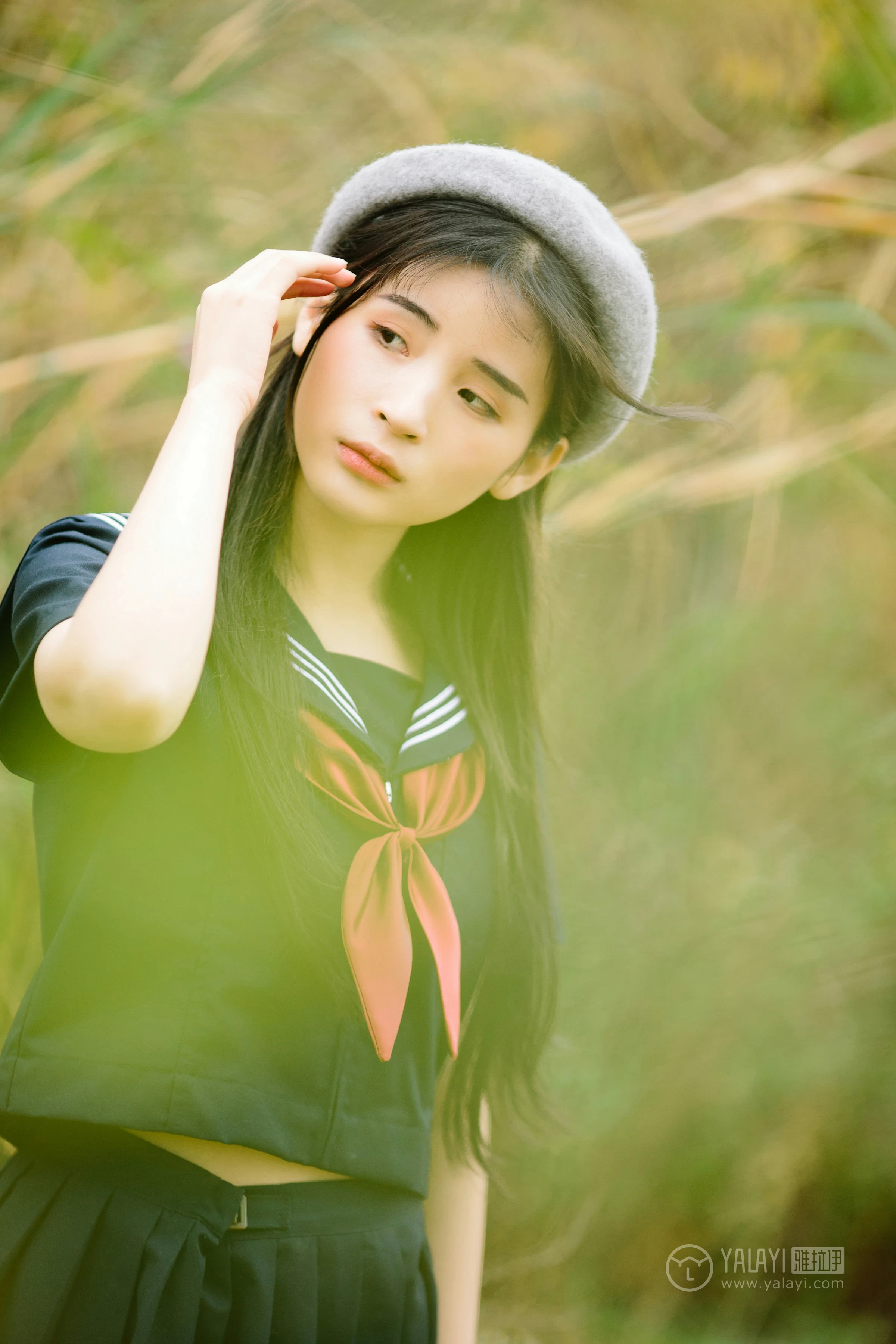 [YALAYI雅拉伊]No.189 青涩岁月 阿惜 蓝色情趣高中女生制服加短裙性感私房写真集第9张