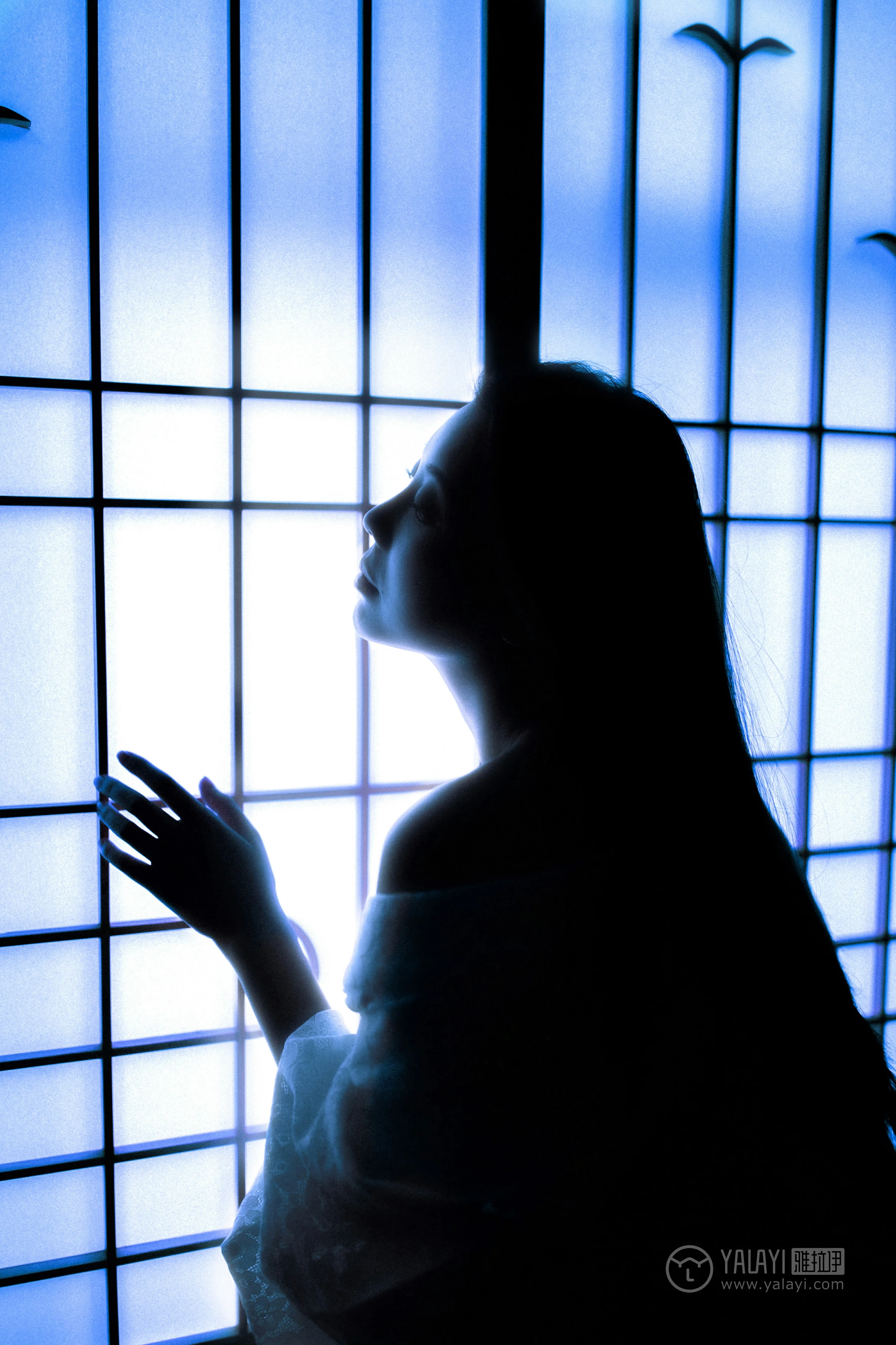 [YALAYI雅拉伊]No.202 夜光 圆圆 白色透视蕾丝镂空睡衣性感私房写真集第19张