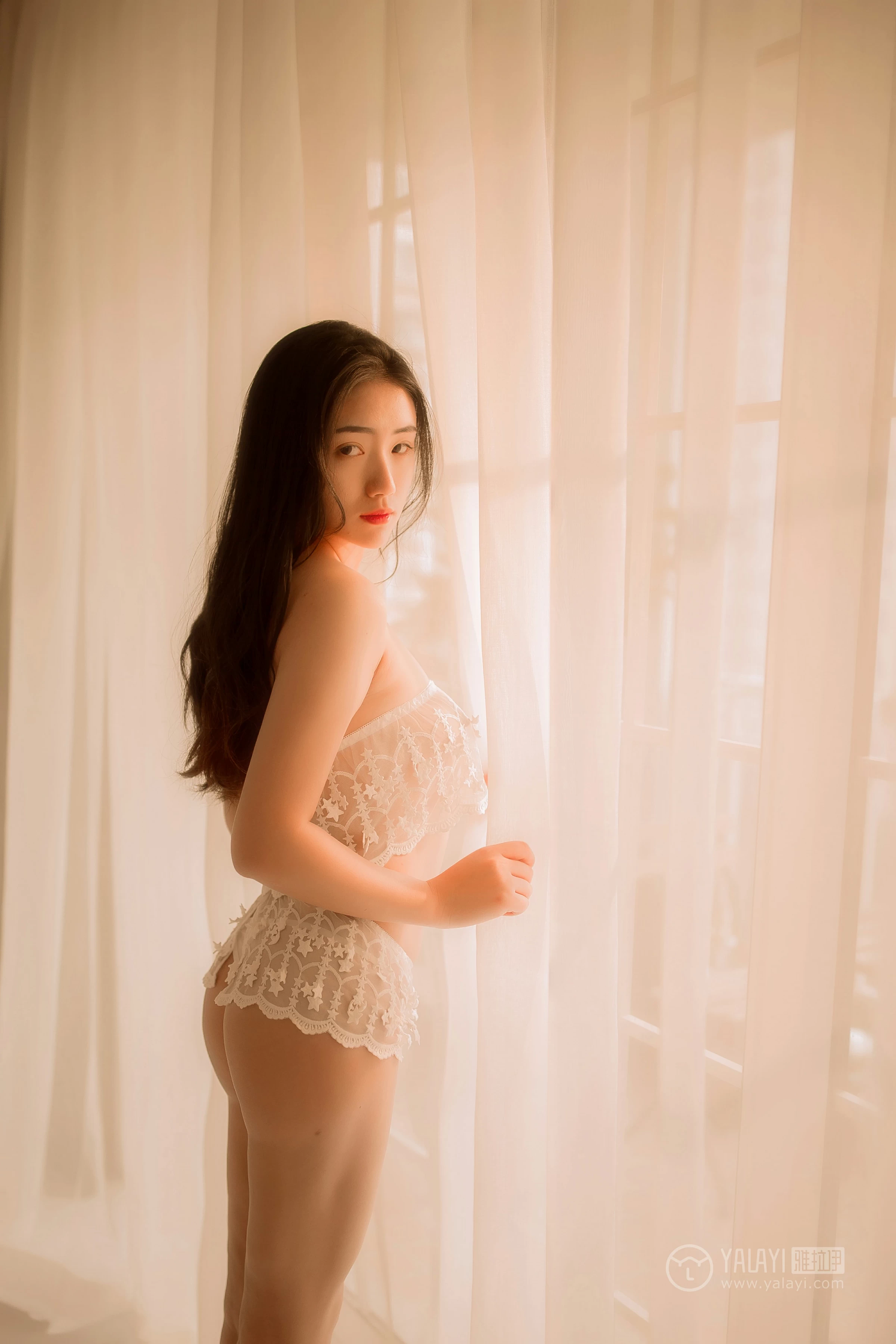[YALAYI雅拉伊]No.208 闺房 水月沙子 白色透视情趣蕾丝睡衣裙性感私房写真集第13张