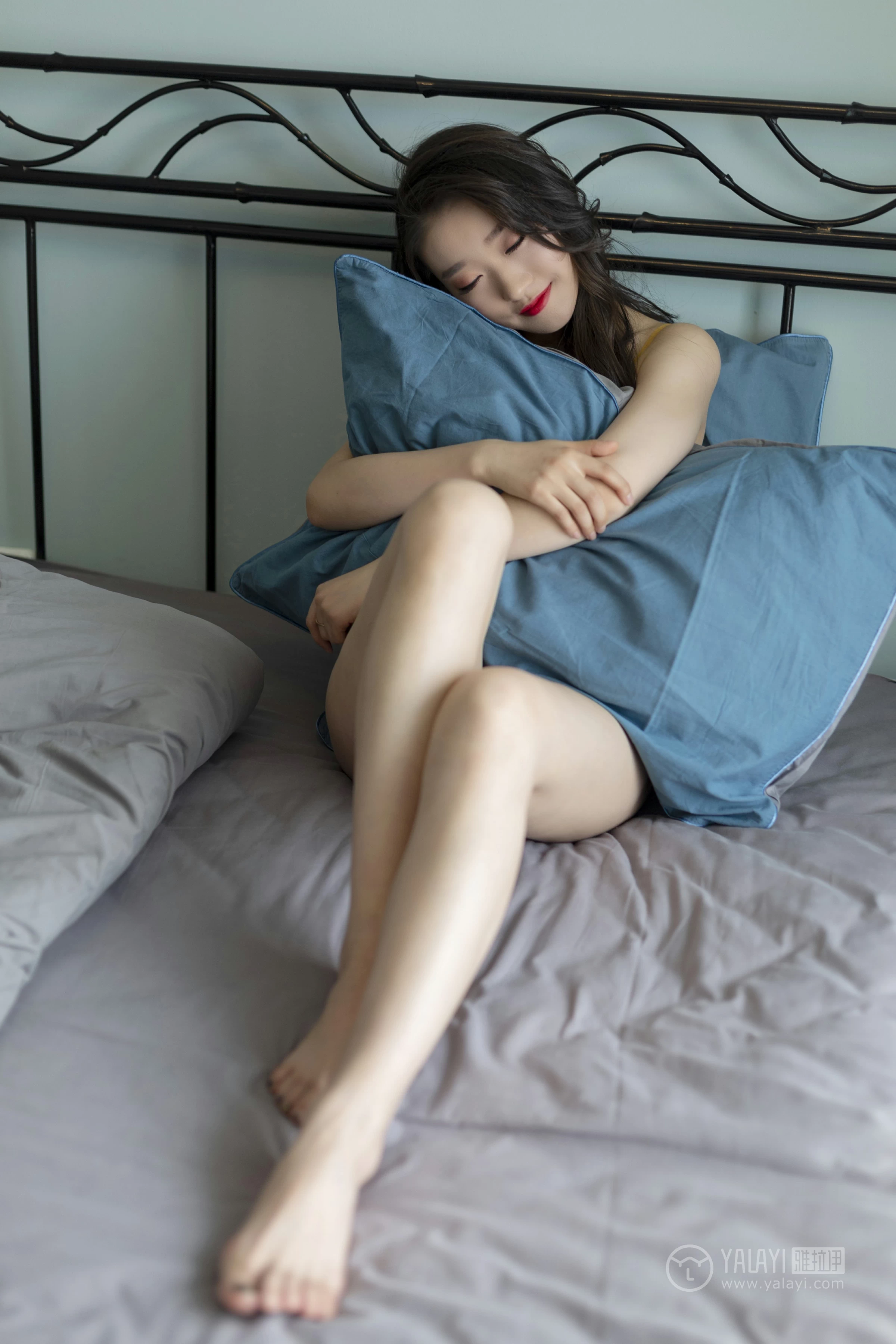 [YALAYI雅拉伊]No.290 娇艳欲滴 心怡 橙色蕾丝内衣性感私房写真集第3张