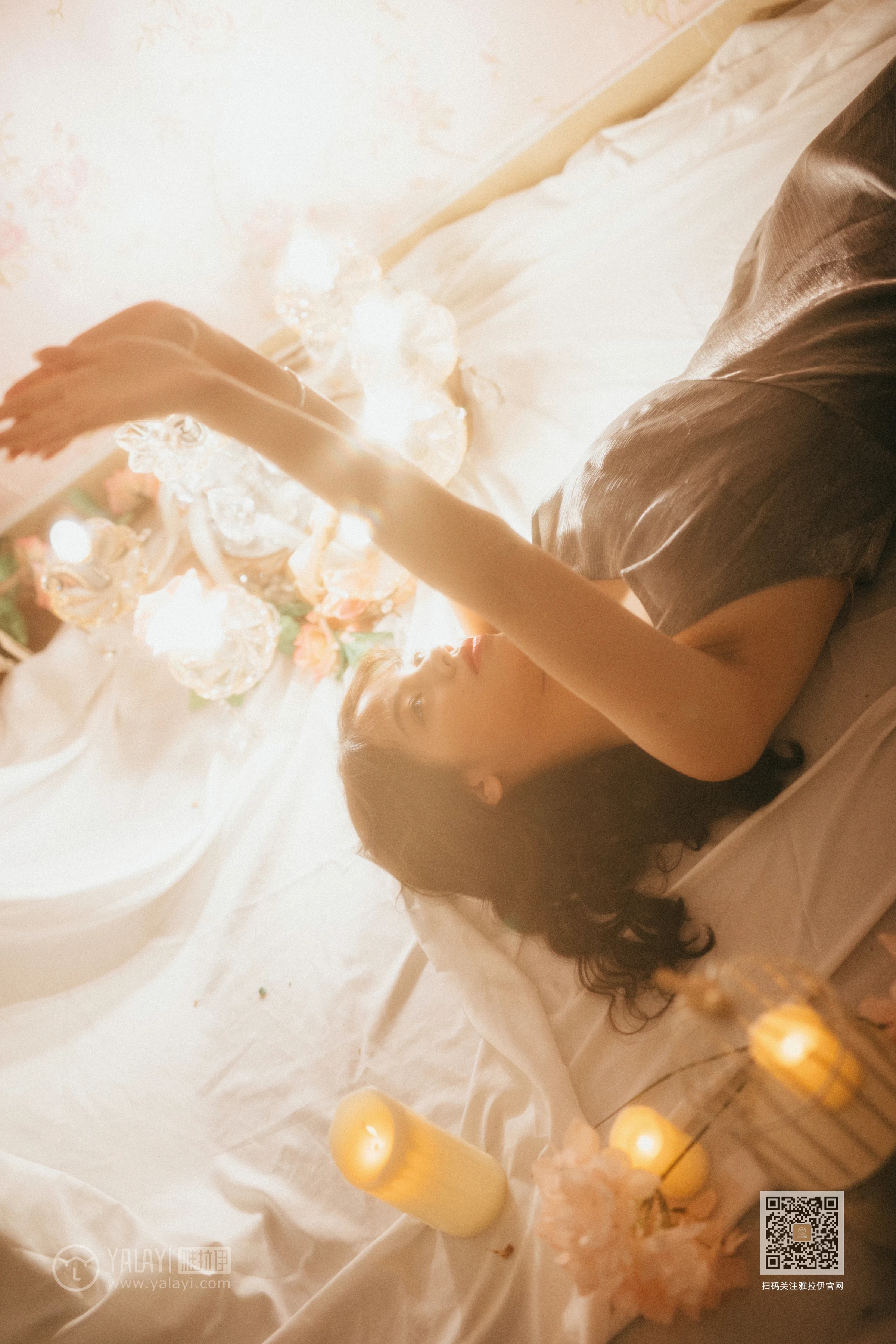 [YALAYI雅拉伊]No.391 撩拨 静儿 白色透视蕾丝内衣加安全短裤性感私房写真集第10张
