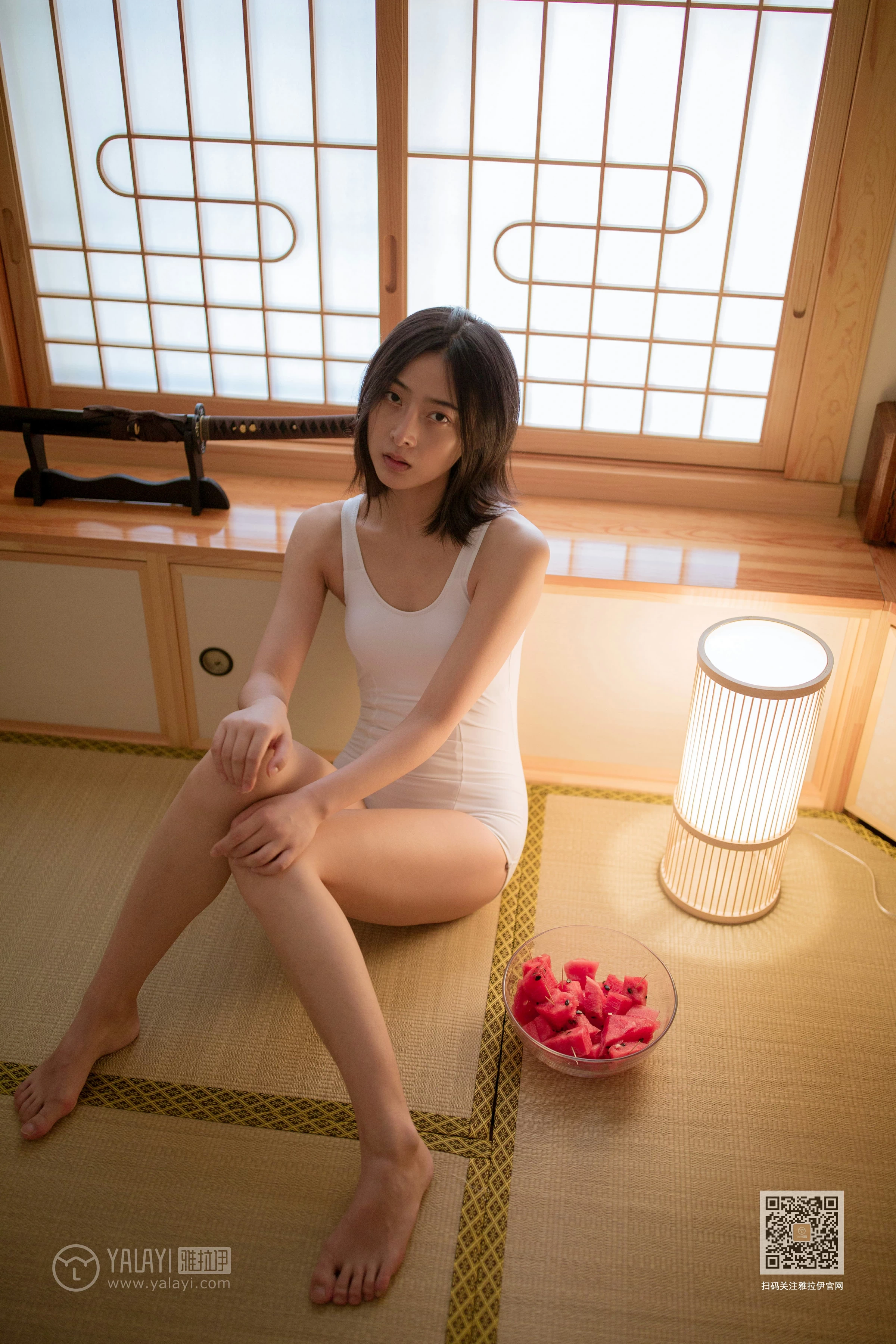 [YALAYI雅拉伊]Vol.411 楚楚 白色连体运动内衣居家性感私房写真集第7张