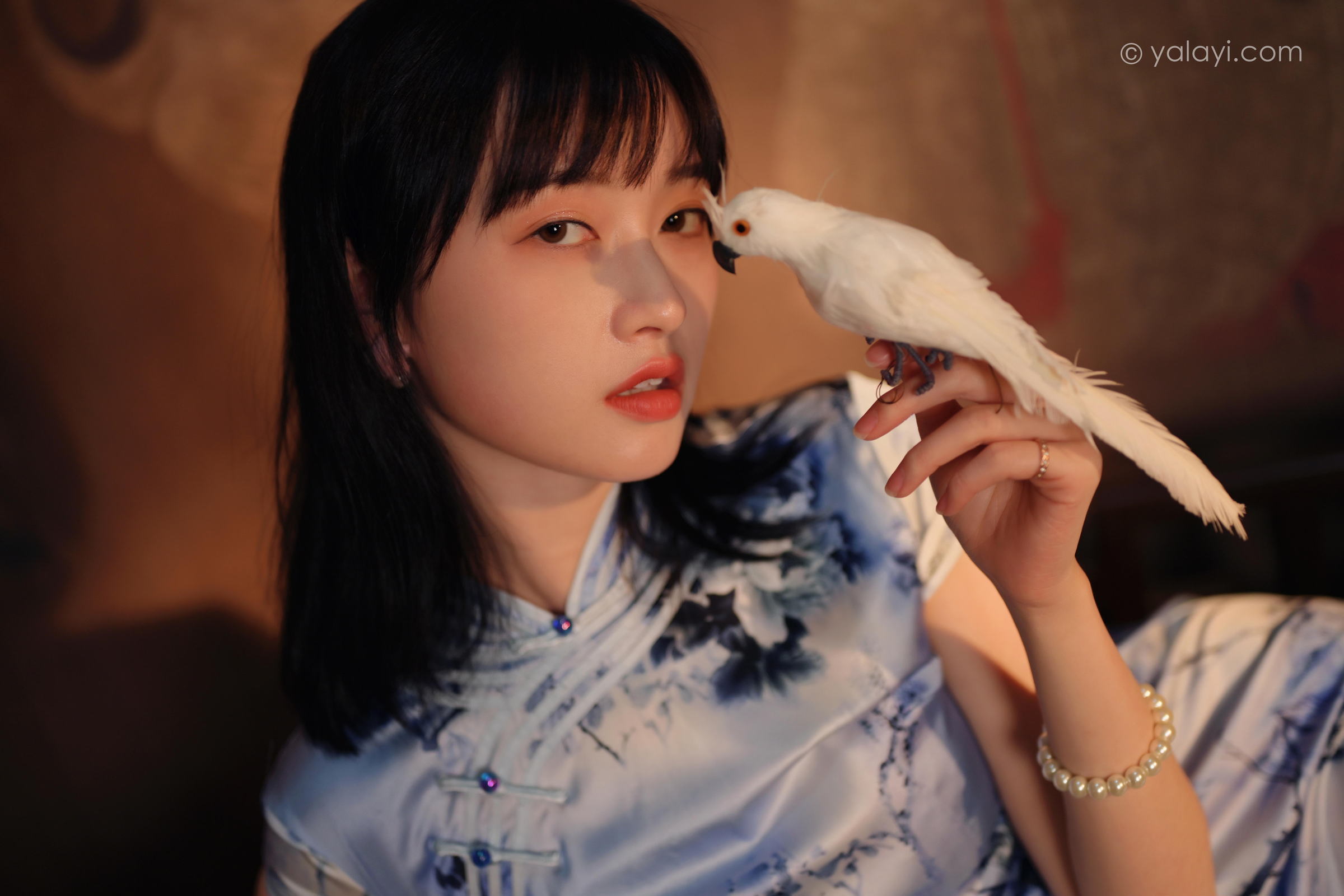 [YALAYI雅拉伊]2022.03.18 绝代芳华 京京 银色无袖旗袍民国风优雅写真集第6张