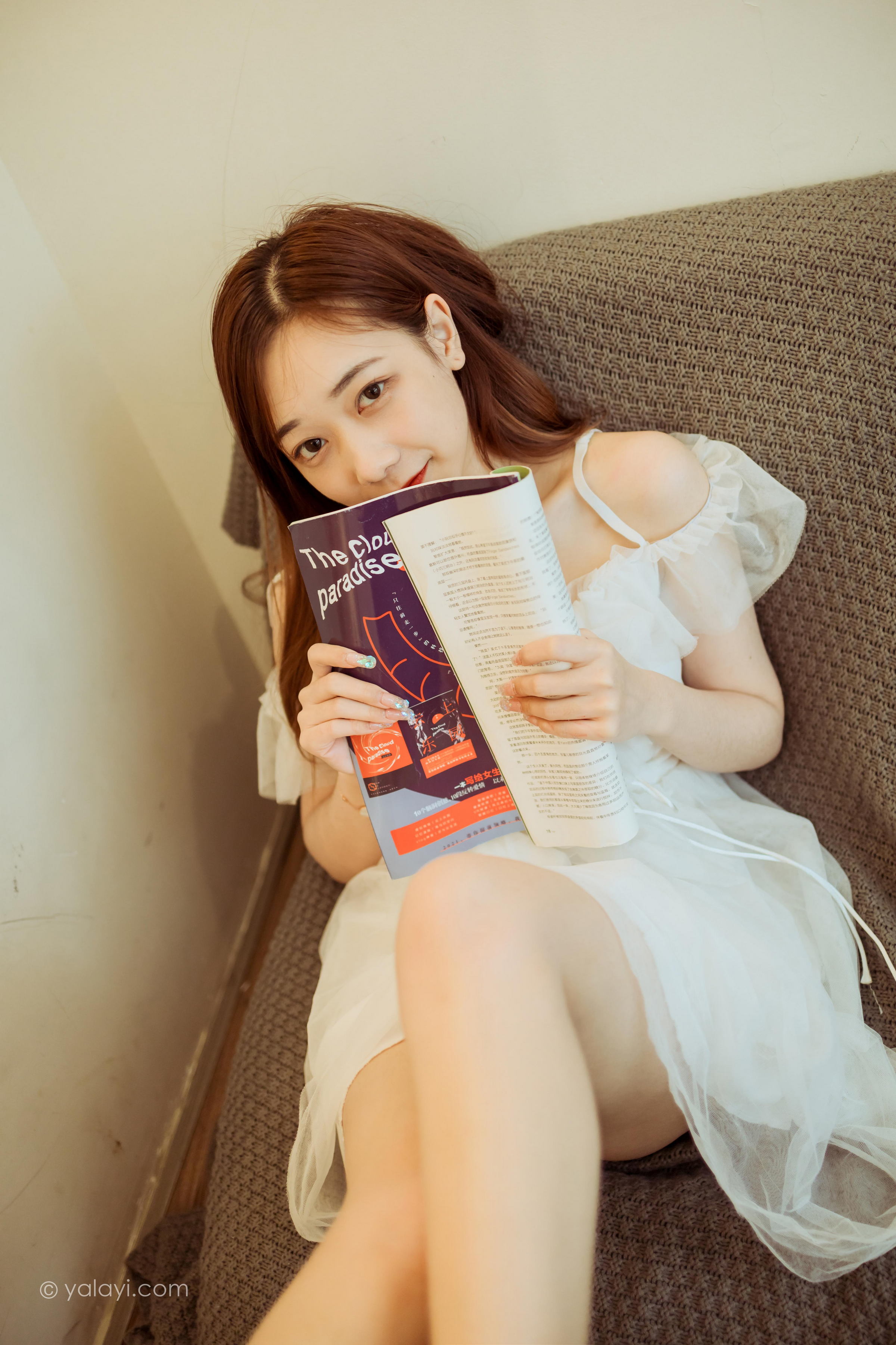 [YALAYI雅拉伊]2022.03.25 梦中情人 夜夜 白色吊带透视连衣裙居家性感写真集第9张