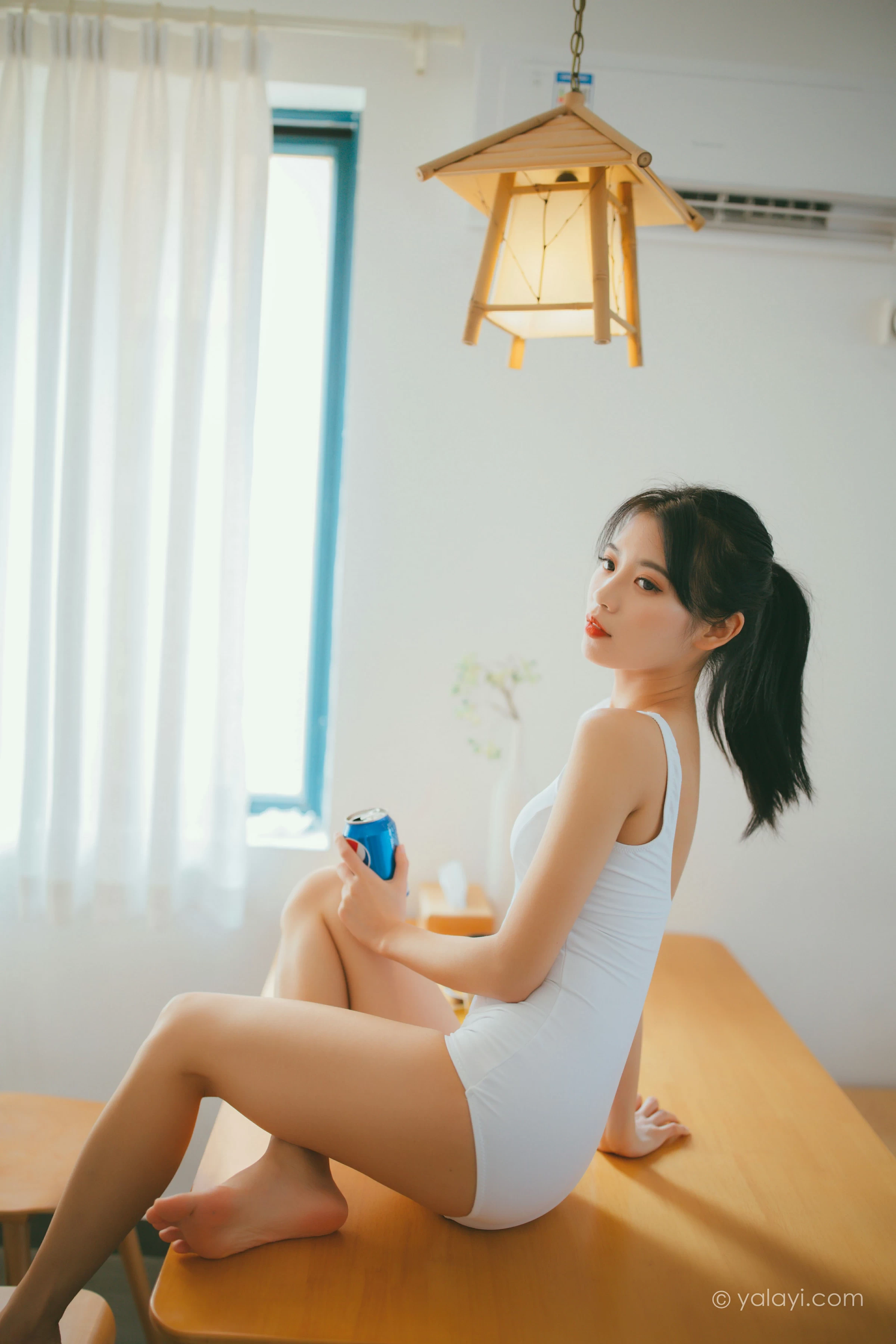 [YALAYI雅拉伊]NO.660 《消暑少女》 丽雅 白色连体体操服性感私房写真集第16张