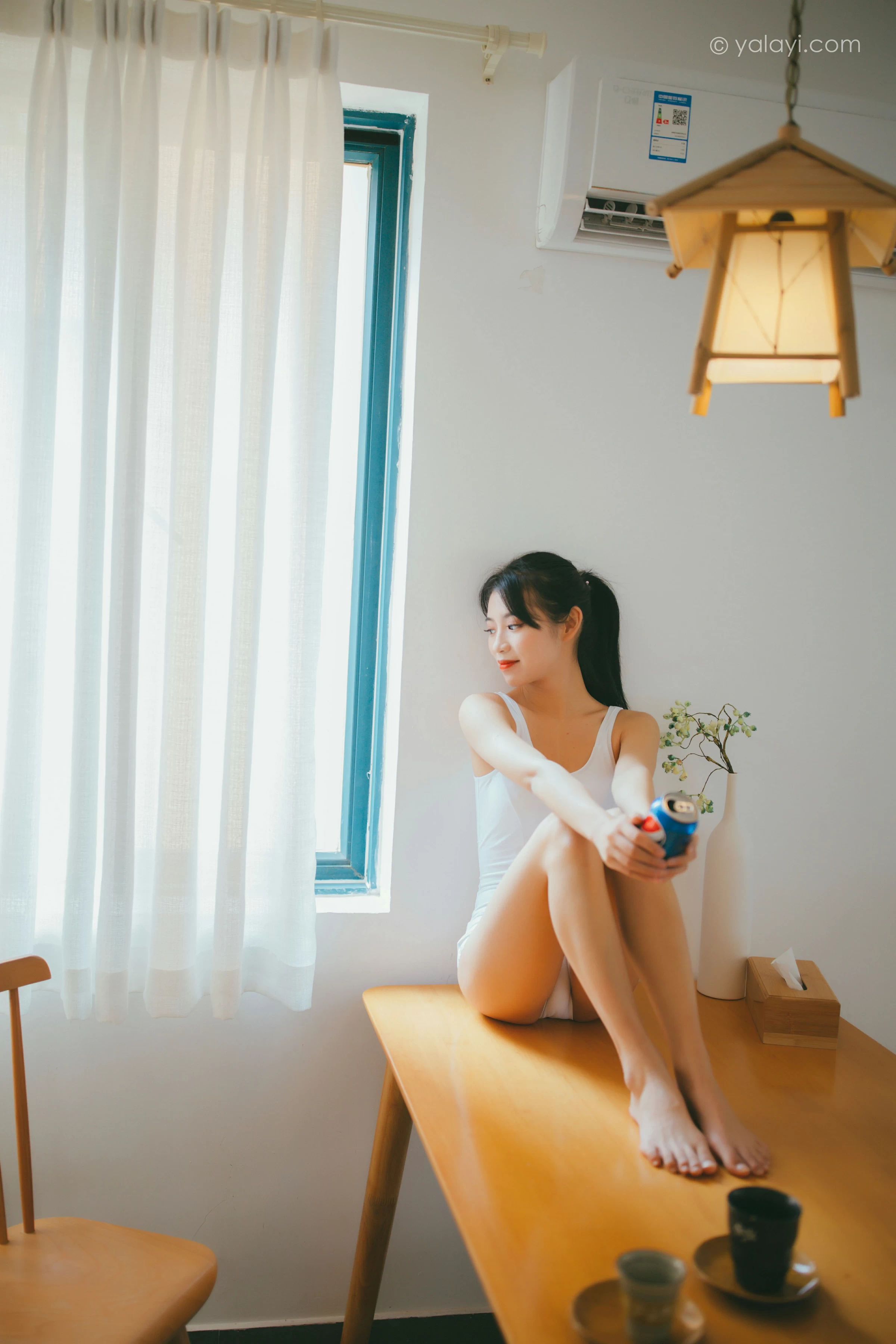 [YALAYI雅拉伊]NO.660 《消暑少女》 丽雅 白色连体体操服性感私房写真集第17张