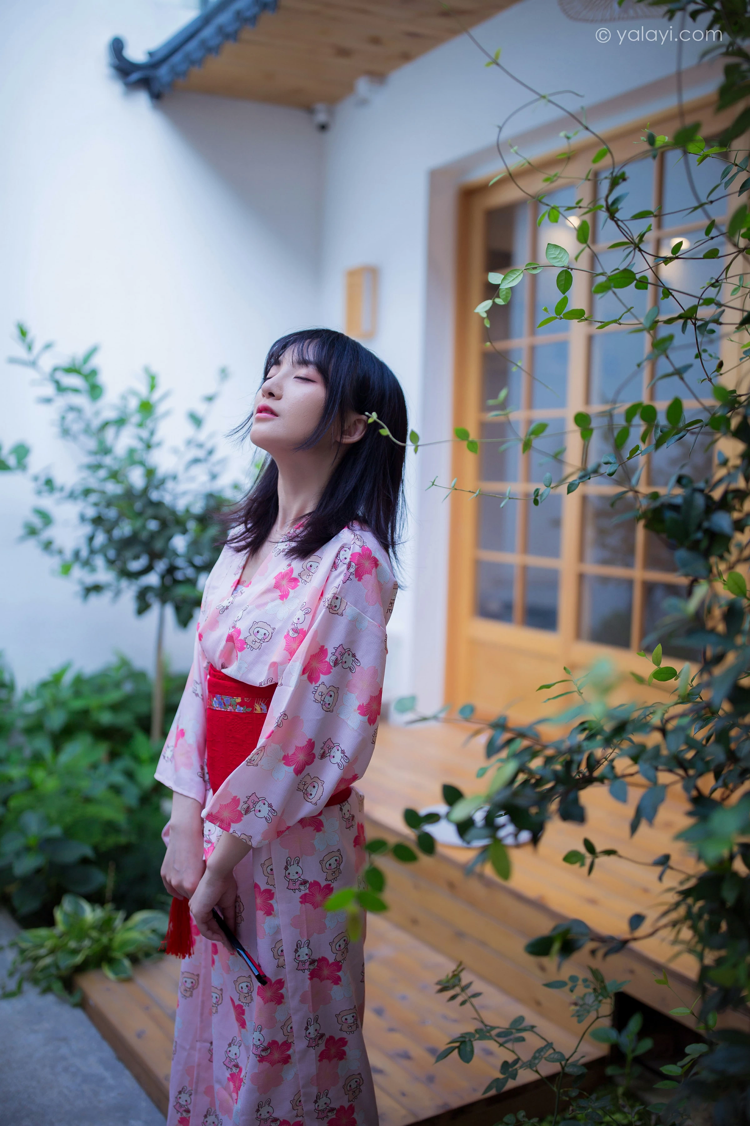 [YALAYI雅拉伊]NO.706 《樱花精灵》 落落 粉色和服性感私房写真集第2张