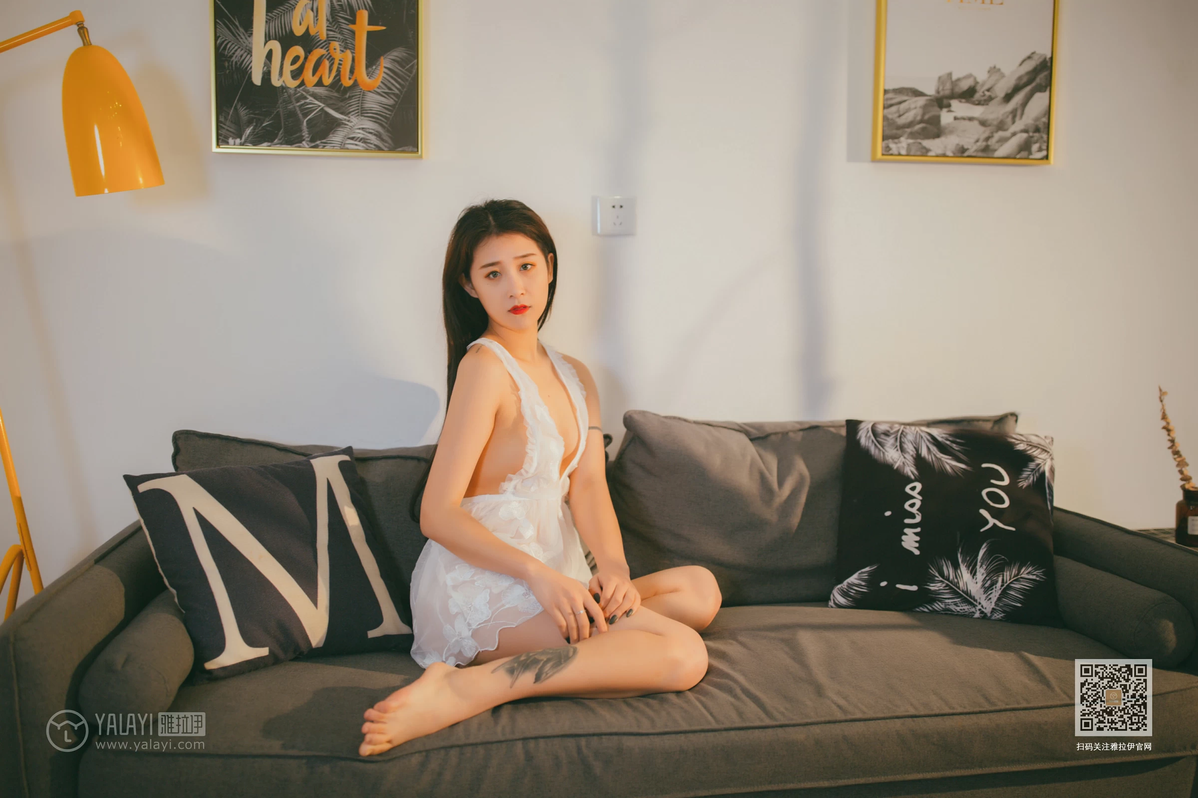 [YALAYI雅拉伊]Vol.536 吹弹可破 素素 白色透视情趣内衣裙性感私房写真集第3张