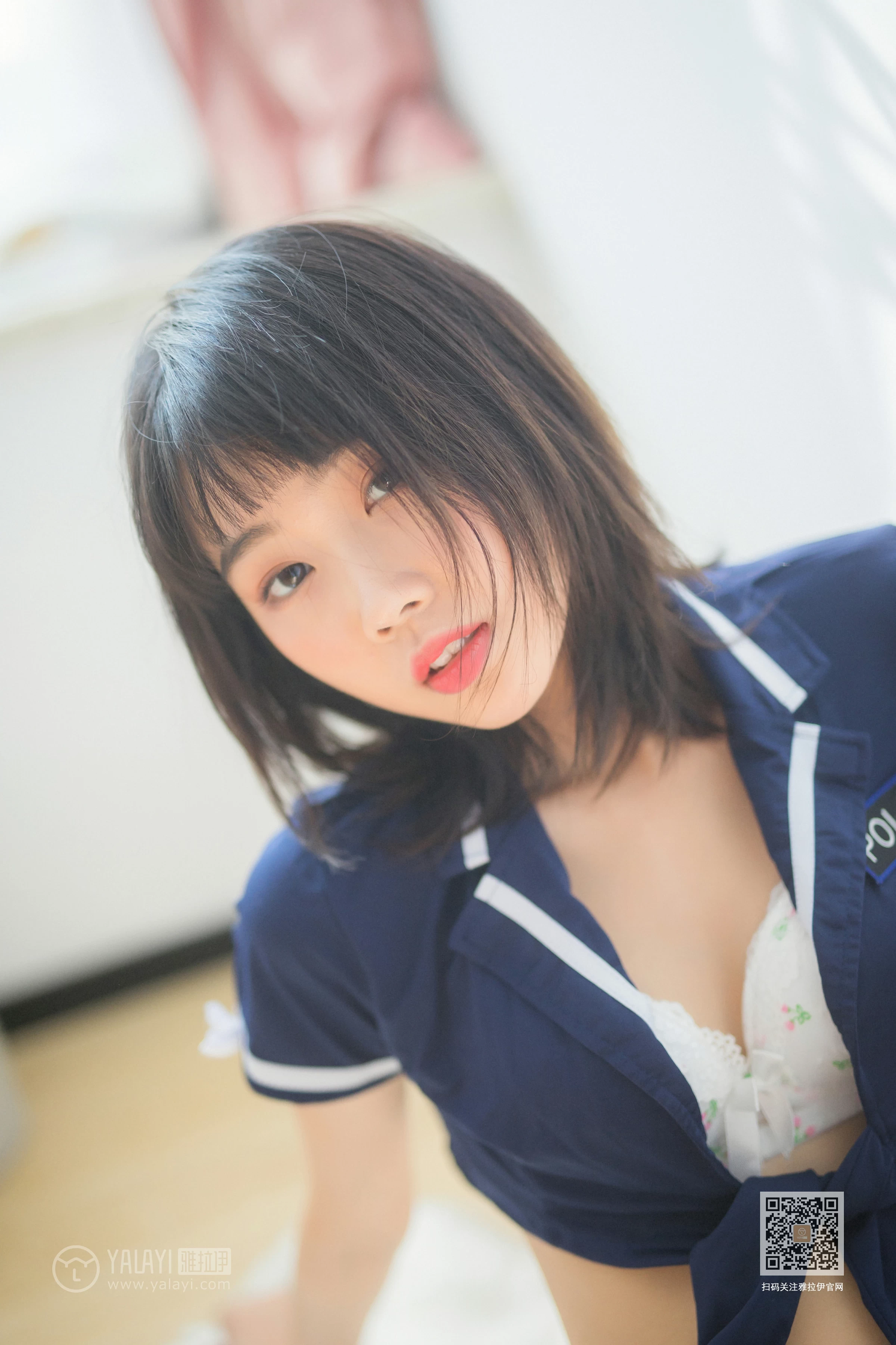 [YALAYI雅拉伊]Vol.544 雷霆警花 粉粉 蓝色情趣制服加短裙性感私房写真集第13张