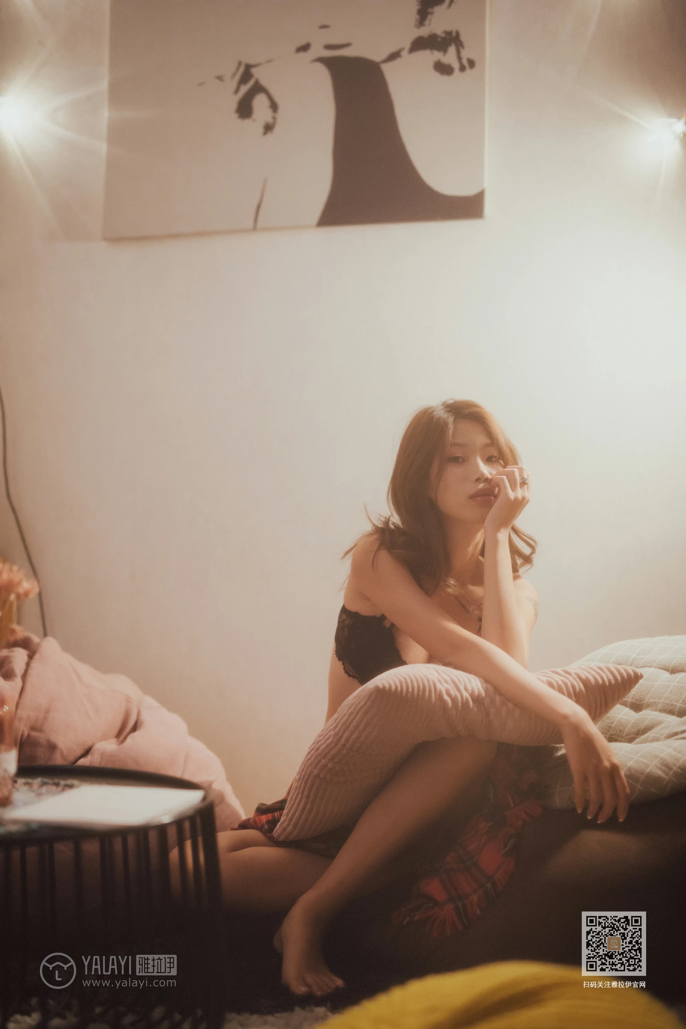 [YALAYI雅拉伊]Vol.548 梦境里的情人 静初 黑色蕾丝内衣性感私房写真集第7张