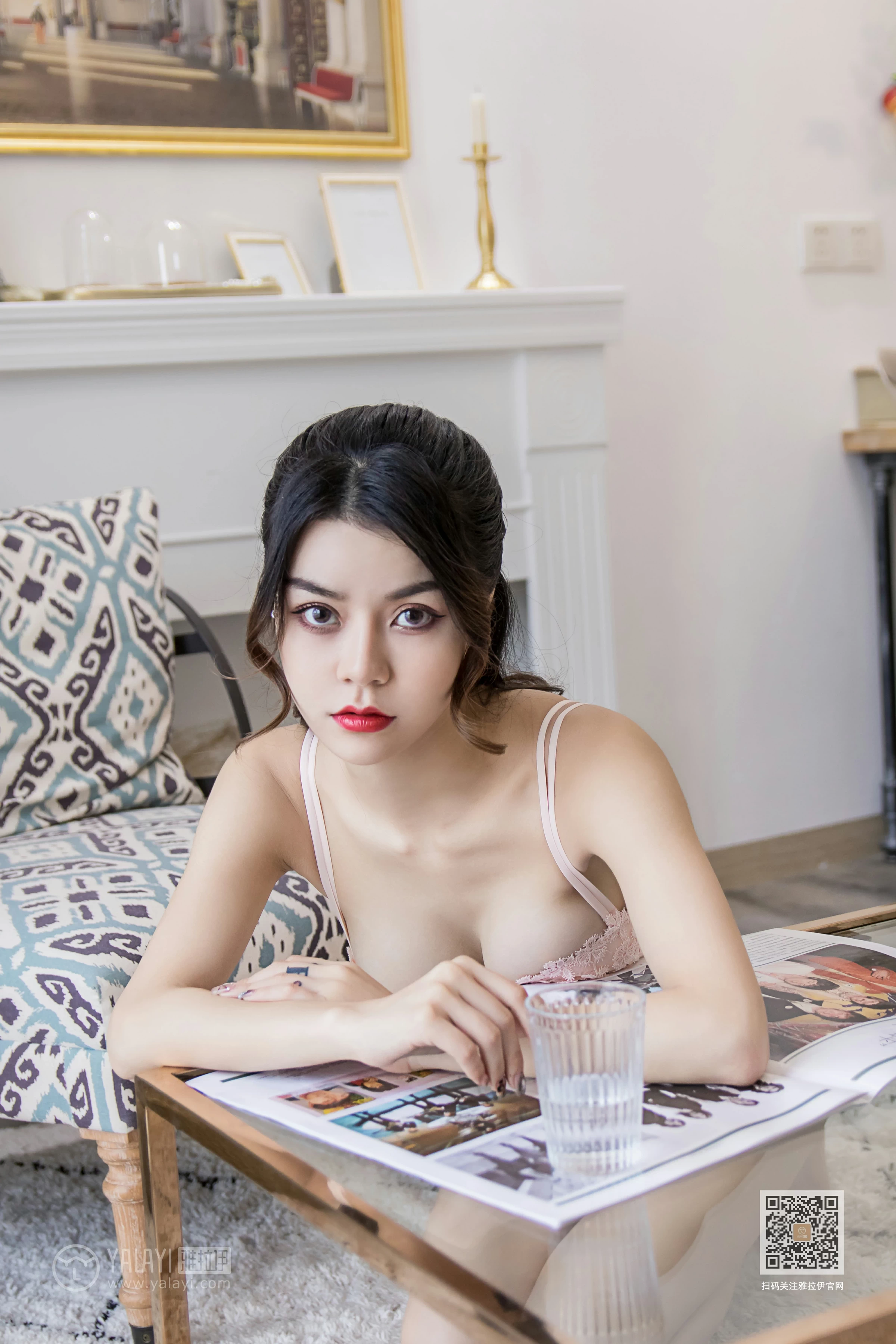 [YALAYI雅拉伊]NO.634 《自由自在》 蓉蓉 粉色蕾丝内衣性感私房写真集第9张