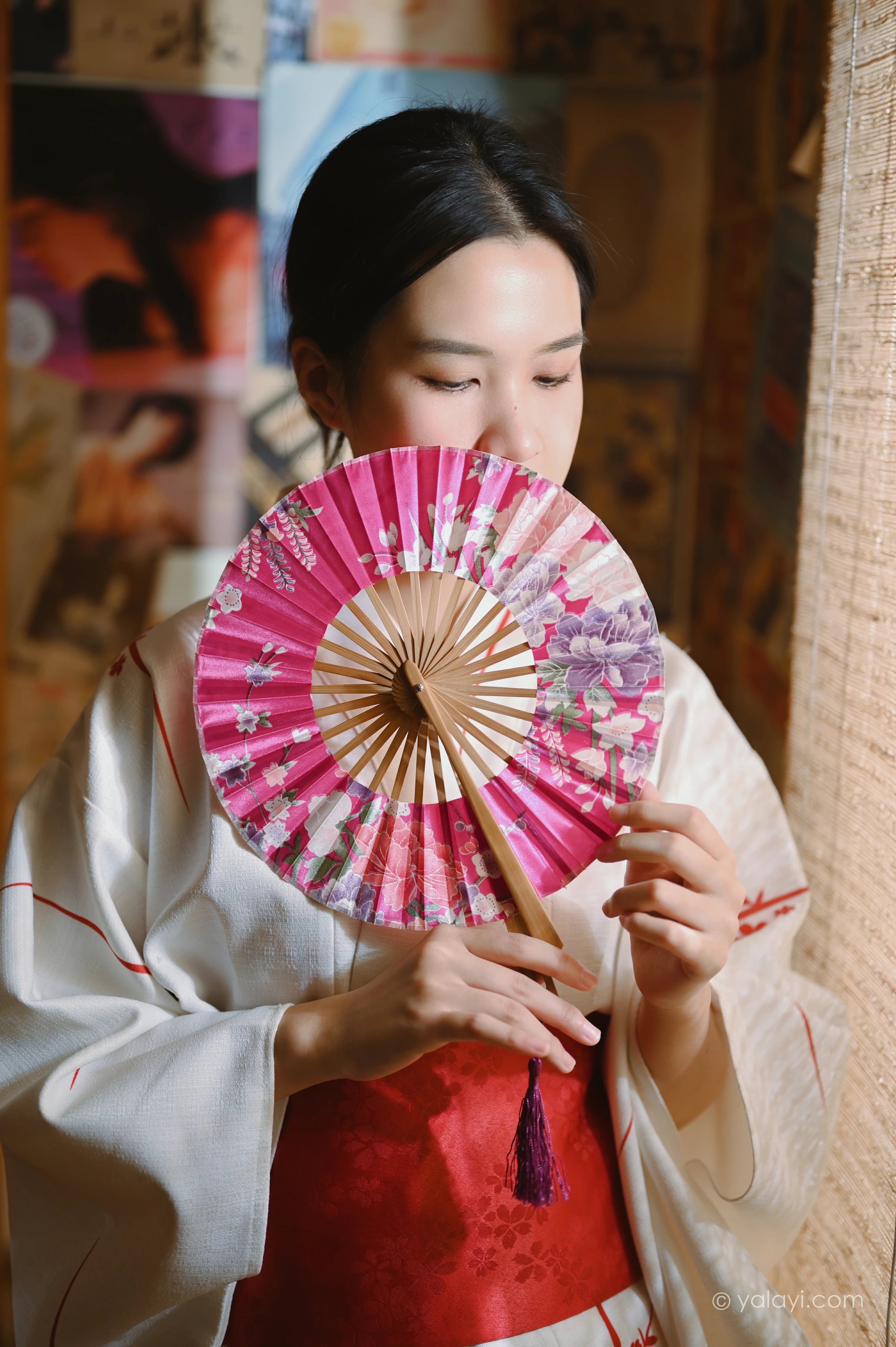 [YALAYI雅拉伊]NO.734 《和敬清寂》 方岚 白色和服性感私房写真集第3张