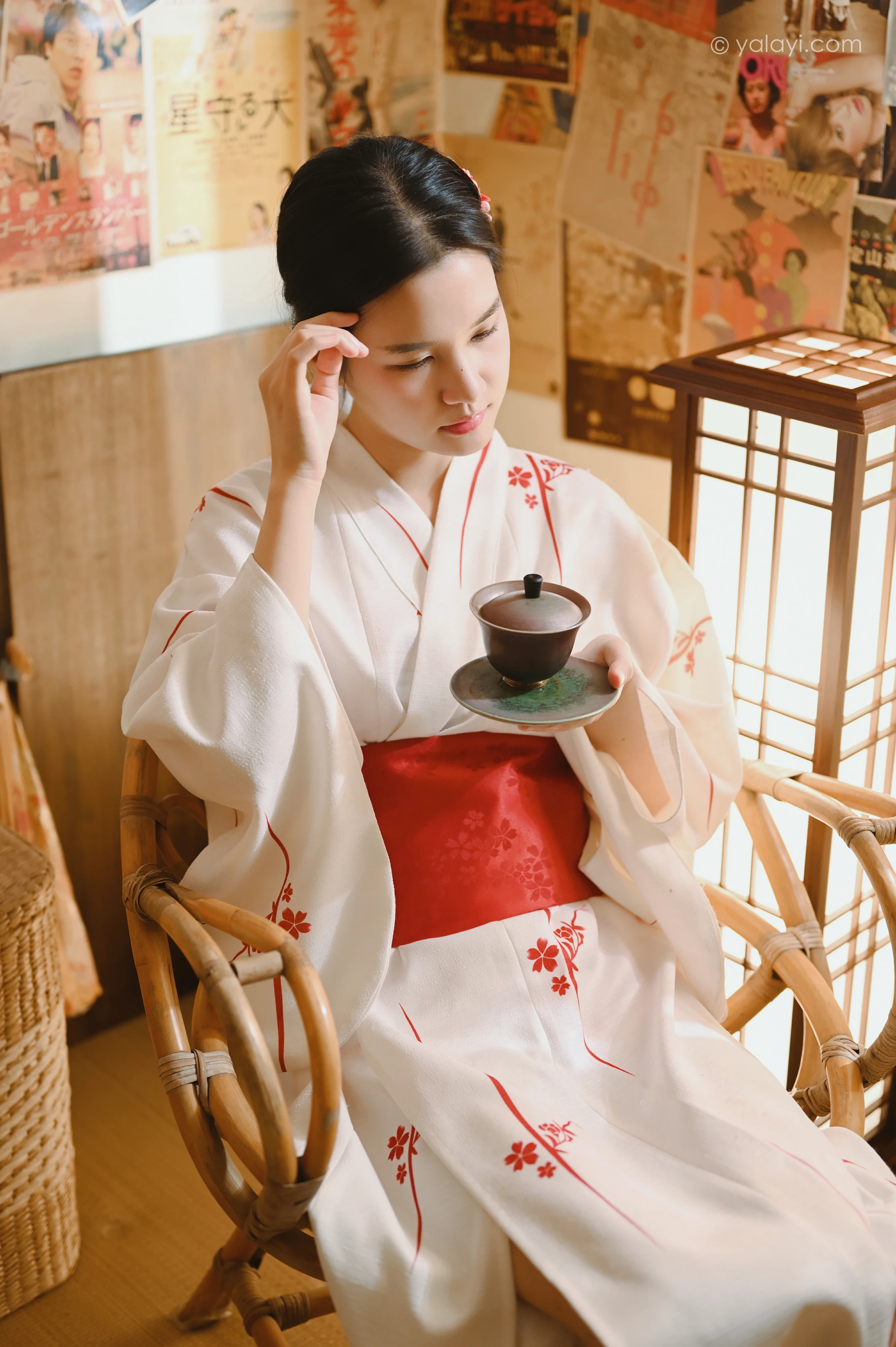 [YALAYI雅拉伊]NO.734 《和敬清寂》 方岚 白色和服性感私房写真集第12张