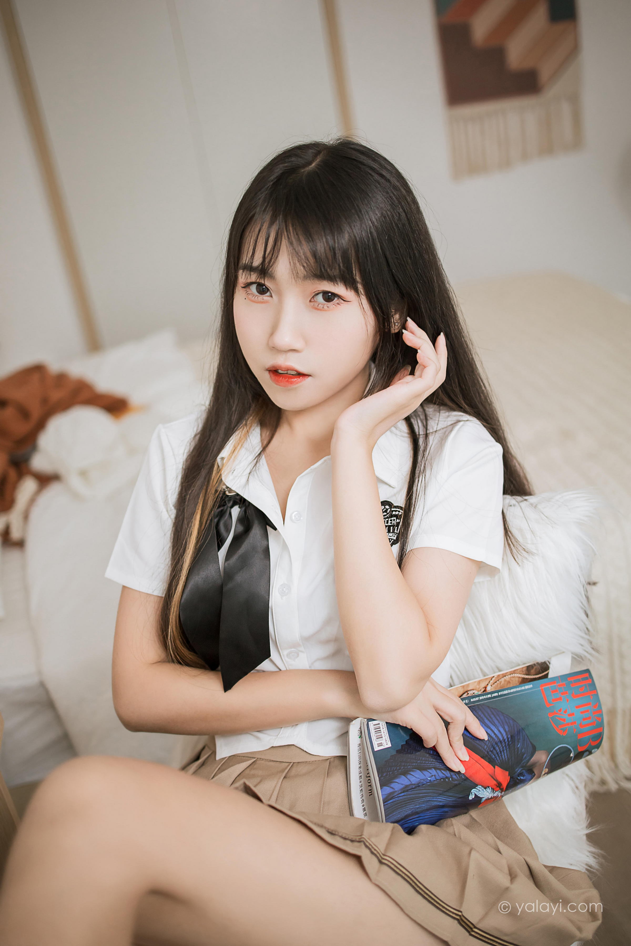 [YALAYI雅拉伊]2022.02.28 美丽多姿 弈思 日本高中女生制服性感私房写真集第7张