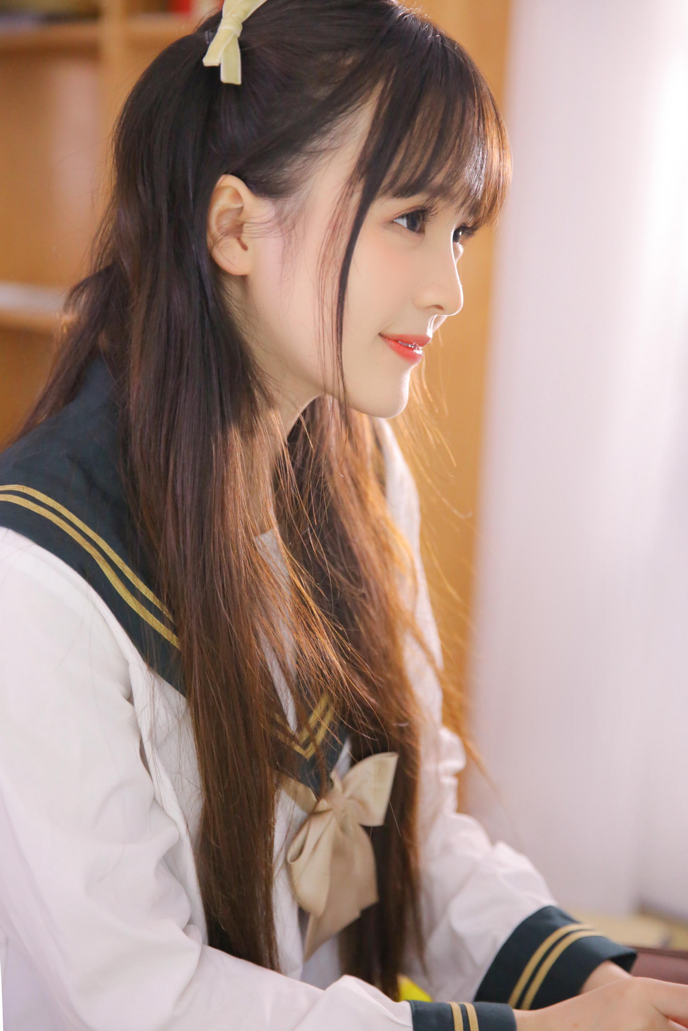 [YALAYI雅拉伊]2022.05.05 尽情可爱 甜美少女 JK水手制服与粉色和服清纯写真集第14张