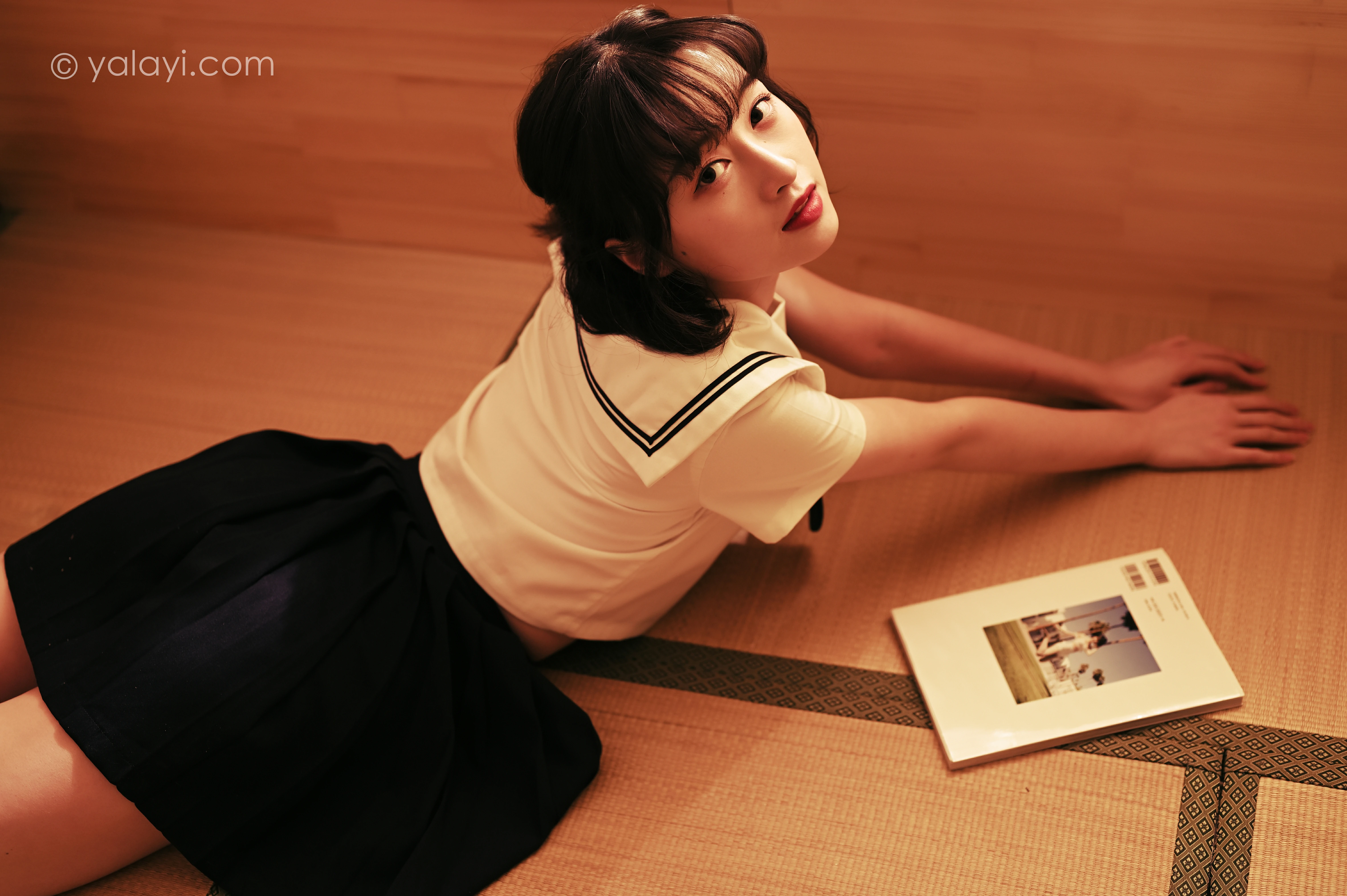 [YALAYI雅拉伊]NO.778 优等生JK 京京 白色水手制服加黑色短裙私房写真集第12张