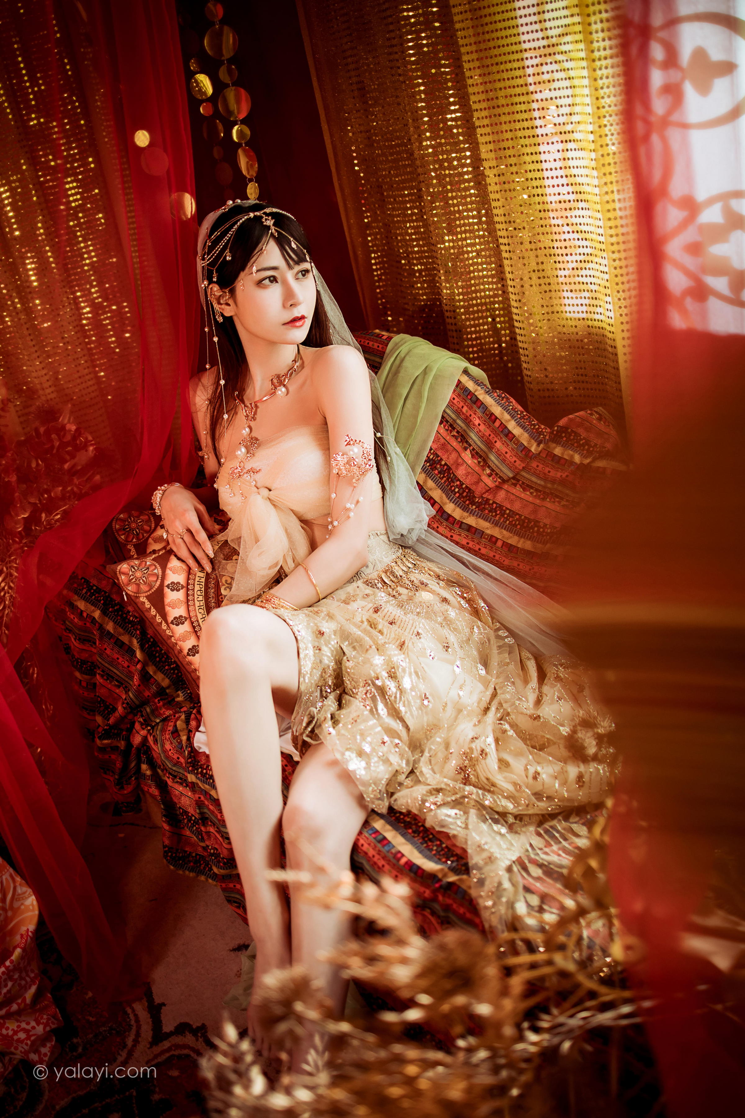 [YALAYI雅拉伊]2022.04.07 风铃公主 陈若冰 白色情趣舞裙加裹胸内衣性感私房写真集第1张