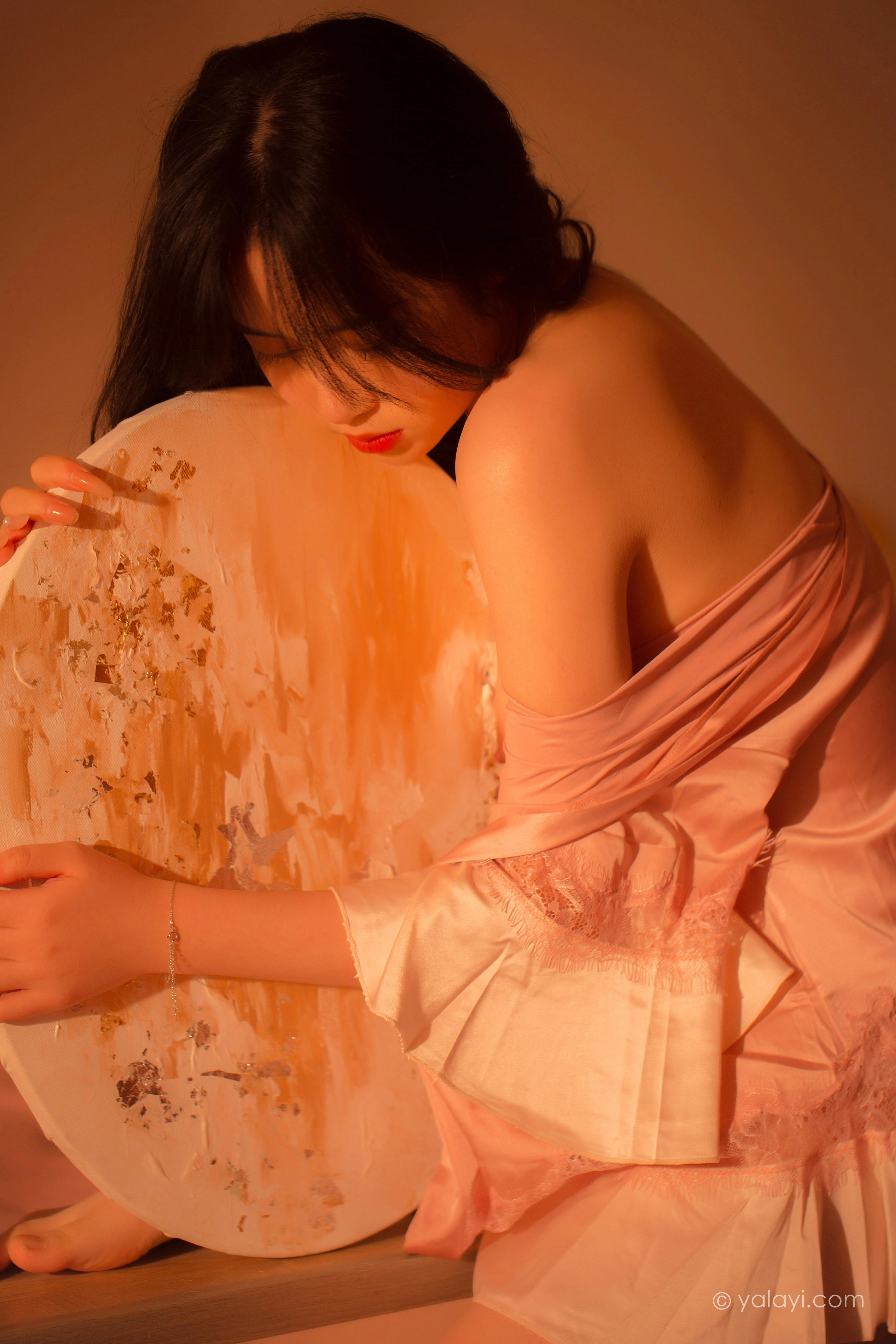 [YALAYI雅拉伊]NO.762 寂静中开放 璎珞 粉色蕾丝睡衣性感私房写真集第13张